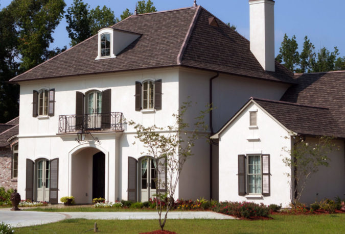 front of custom home