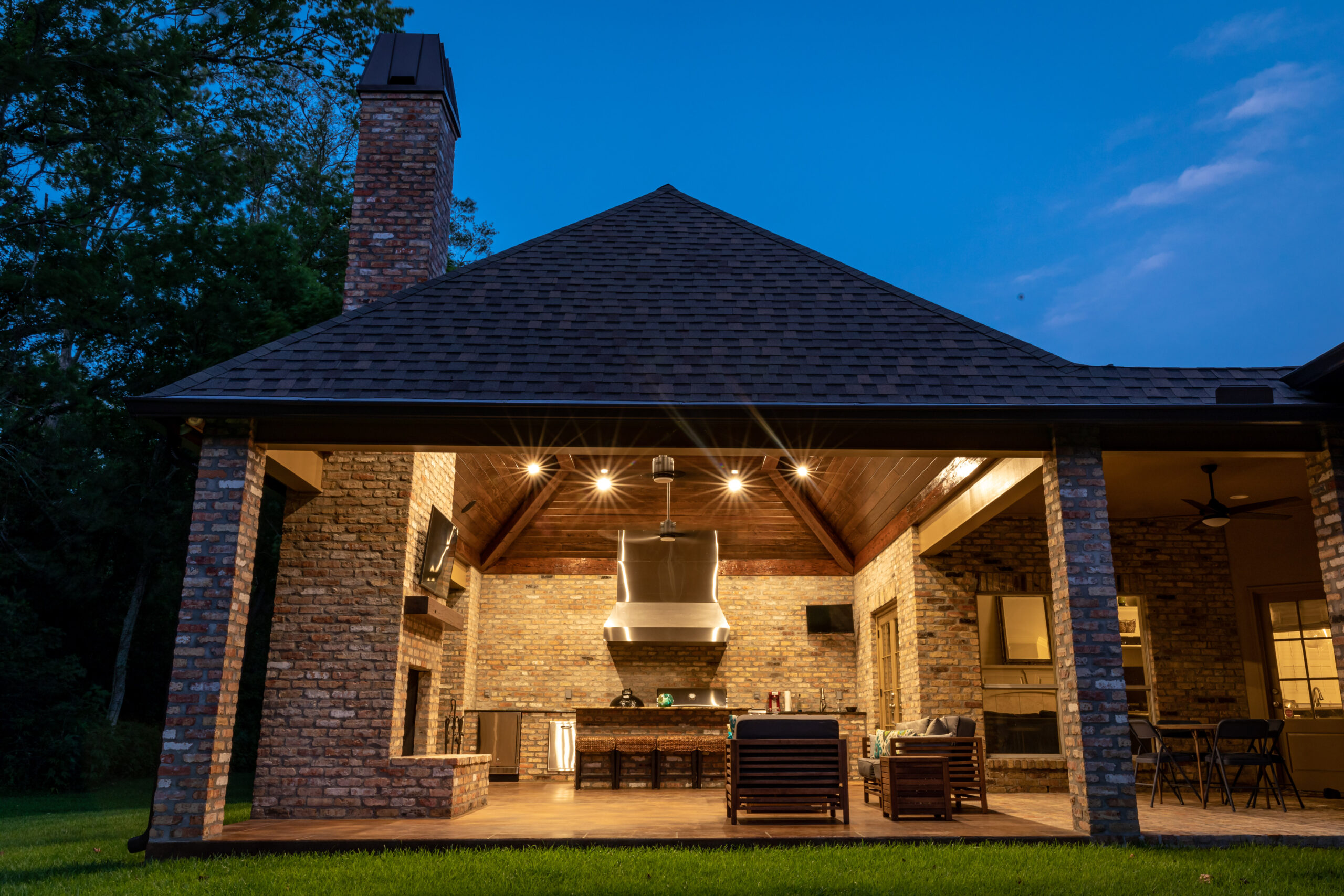 Outdoor Kitchen And Living Area