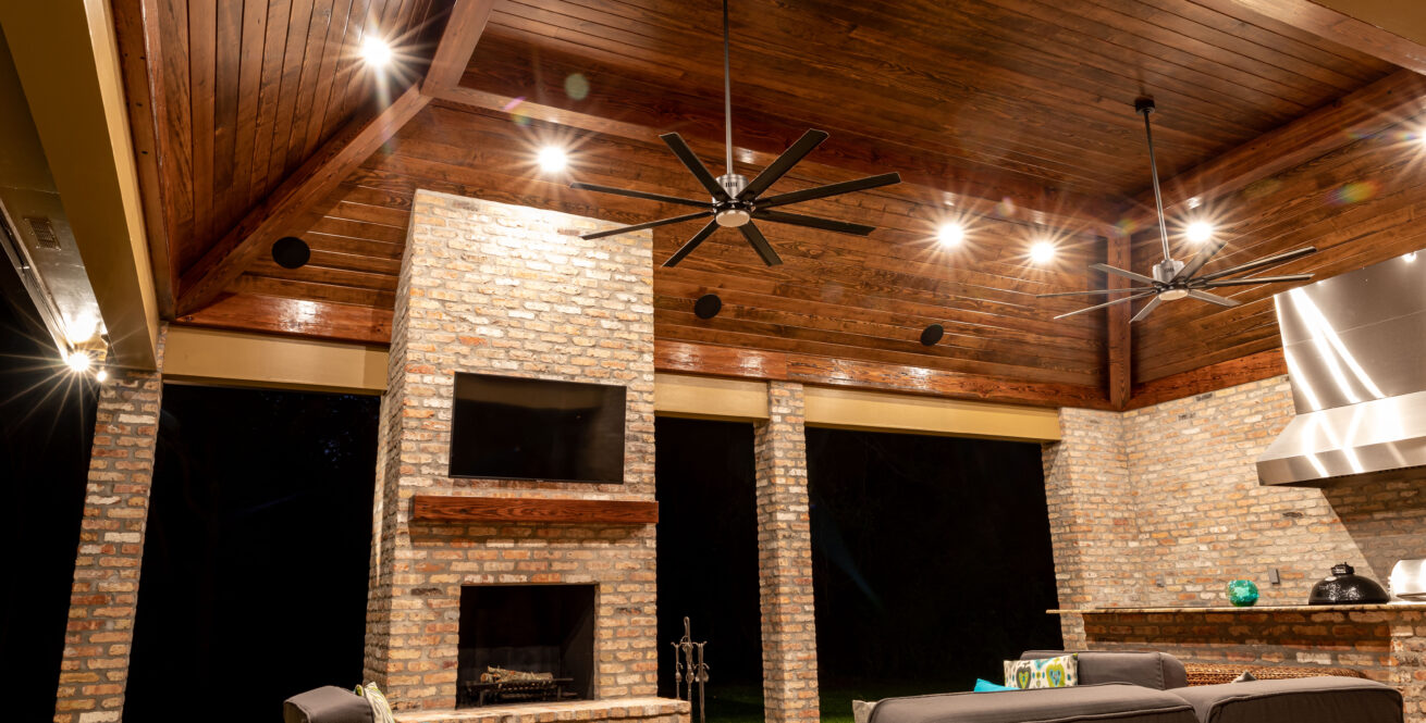 Outdoor Kitchen And Living Area