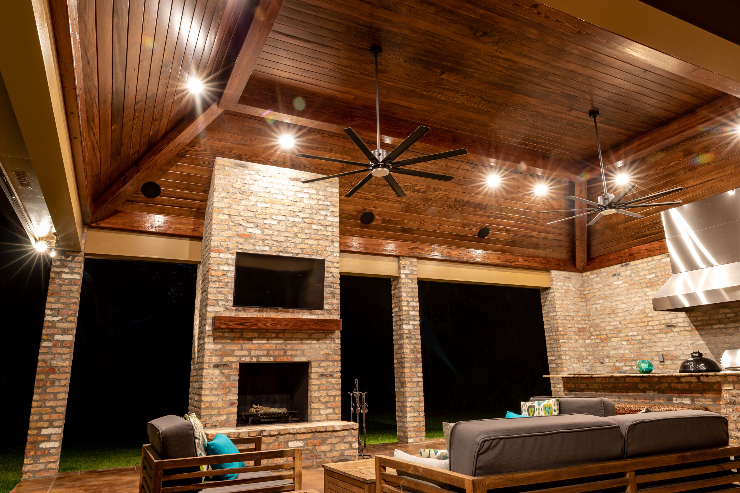 Outdoor Kitchen And Living Area